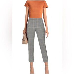 Theory CL Ankle Pants Dale Portland Plaid Wool Crop Stretch Size 6 Women's